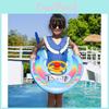 Children Inflatable Swim Ring Eco-friendly Pvc Sponge Bottom Motorboat Steering Wheel Kids Armpit Seat Ring Cartoon Design