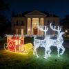LED Christmas Deer and Cart Outdoor Decorative Lights