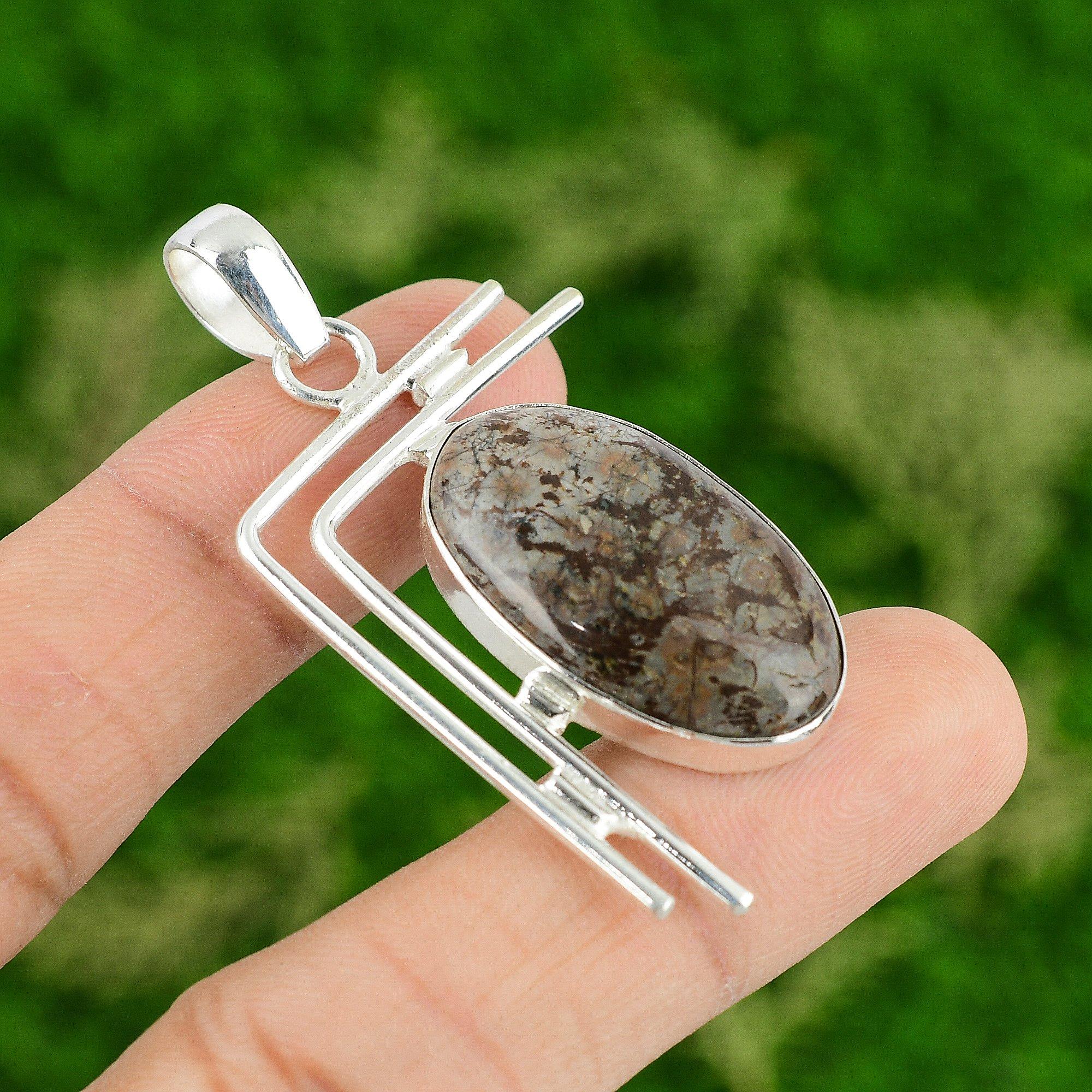 

Кулон из яшмы «Птичий глаз», Ювелирное изделие из драгоценного камня, Кулон из стерлингового серебра 925 пробы, Кулон ручной работы, Свадебное украшение, Подарки для друга