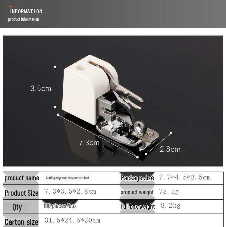 Multifunctional Overlock Sewing Machine Presser Foot Cutter CY10