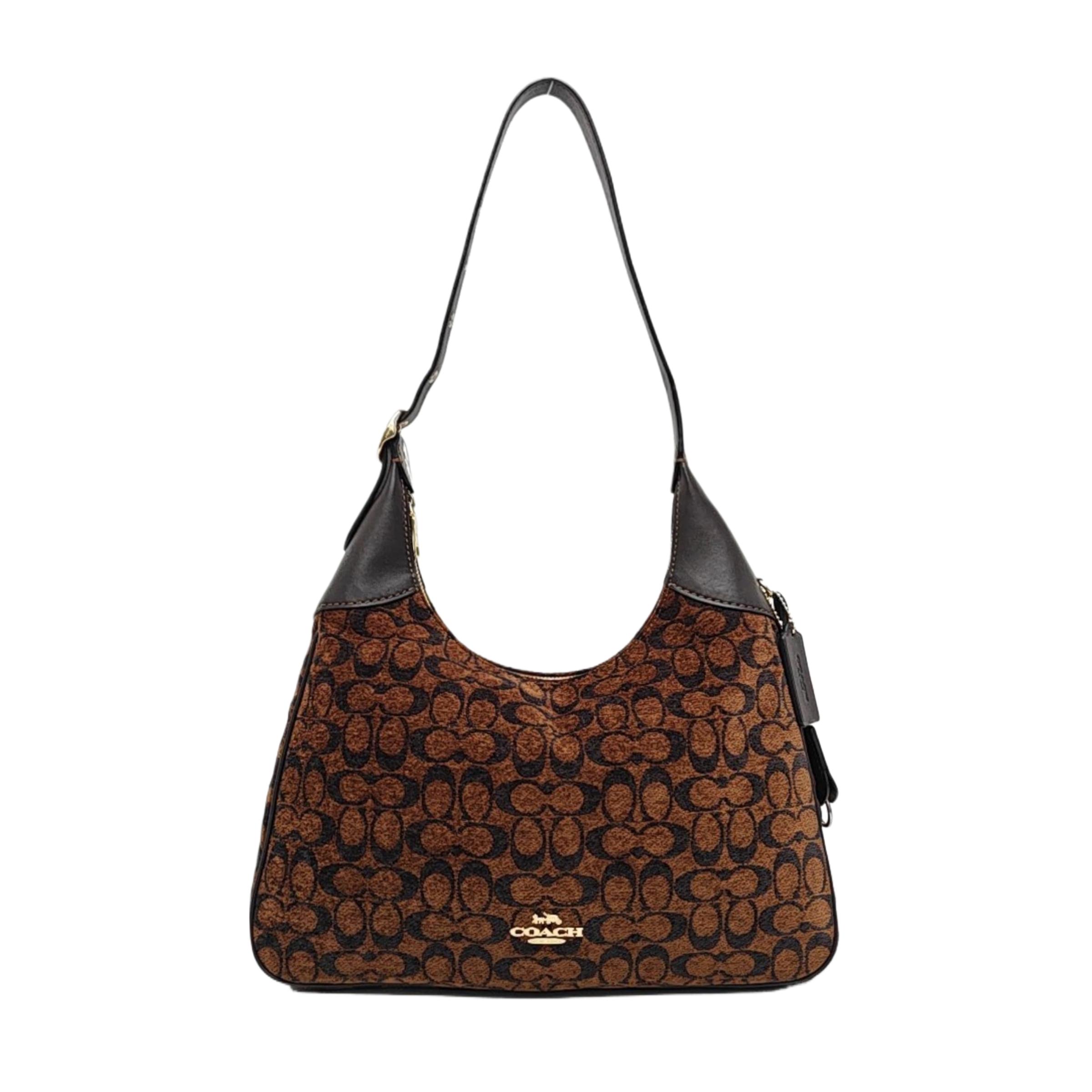 [Pre-Owned] Ella 36 Logo Zip Closure Fabric Shoulder Bag - Excellent #Y44QKI ONE SIZE