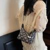 Zipper Closure Chinese Style Embroidery Handbag Elegant Dumpling Bag Ladies Shoulder Bag  Girl Use
