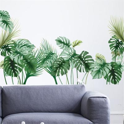 Çıkarılabilir Monstera Yaprakları Kendin Yap Duvar Stickerı Oturma Odası Arka Plan Çıkartması Dekor