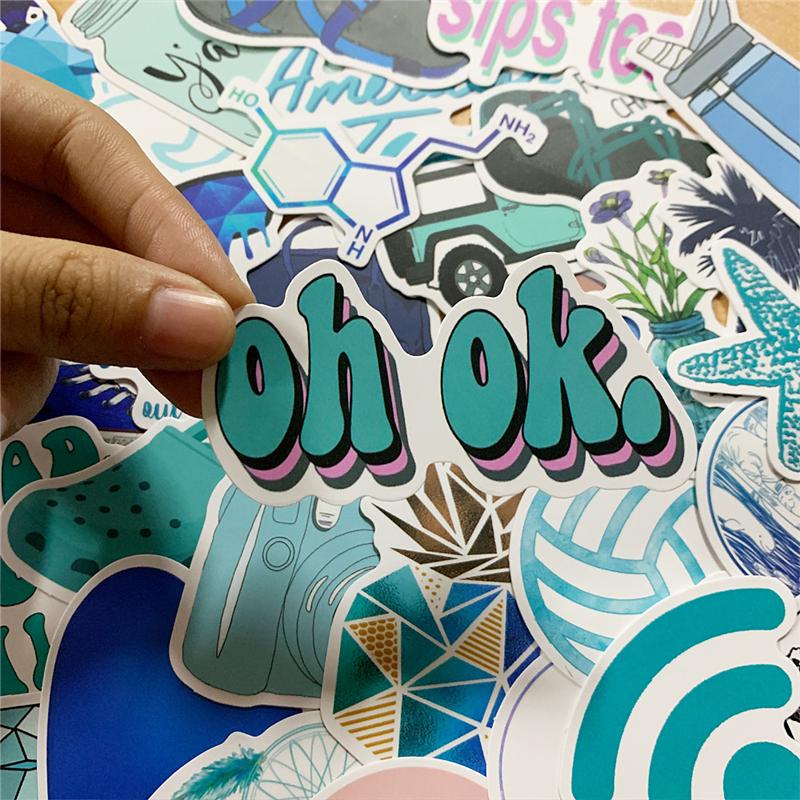 Waterproof Small Fresh 50Pcs Graffiti Stickers Suitcase Notebook Scooter Sticker 