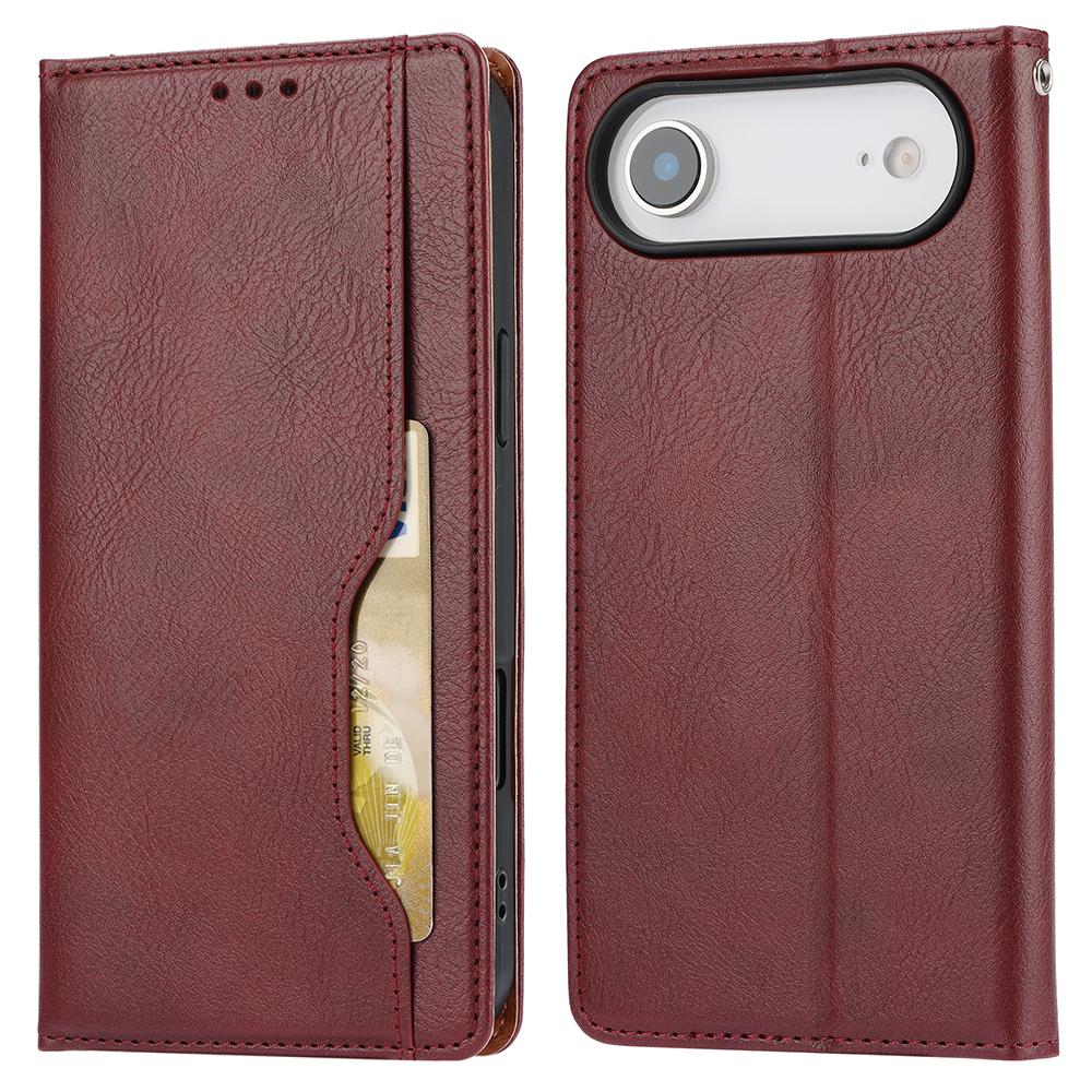 For iPhone Air Cell Phone Case Magnetic Closing PU Leather Stand Cover