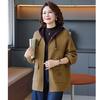 Middle-aged and Elderly Women's Fashion Coat Mother's Autumn and Winter Coat Loose Casual Sweater Coat Hooded Zipper Cardigan