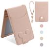 UriCase Pass Case, ID Card Holder with Elastic Strap, Clamshell Design, Double Pockets, ID Card Holder, Business Card Holder, Large Capacity,