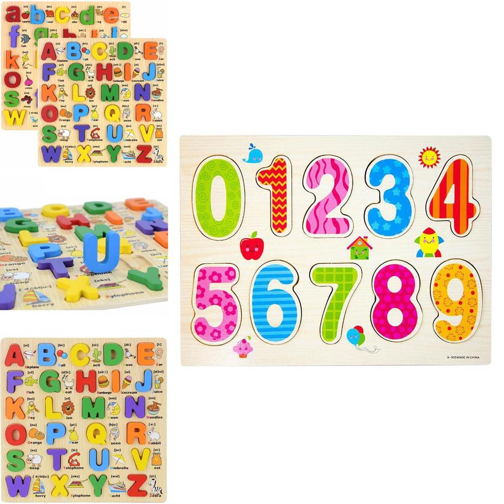 Quality Children Wooden Toy Alphabet Jigsaw Puzzle Educational Gift**