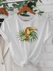Printed Tshirt Womens Casual Vacation Short Sleeved Round Neck Spring and Summer New Clothing Out of The Street Versatile