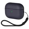 Leather Patterned Protective Case for Apple AirPods pro 2 / AirPods 4 Bluetooth Earphone Accessory Cover with Lanyard