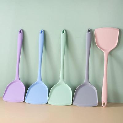 Spatule en silicone résistante aux hautes températures pour la cuisson et la friture - Ustensile de cuisine antiadhésif
