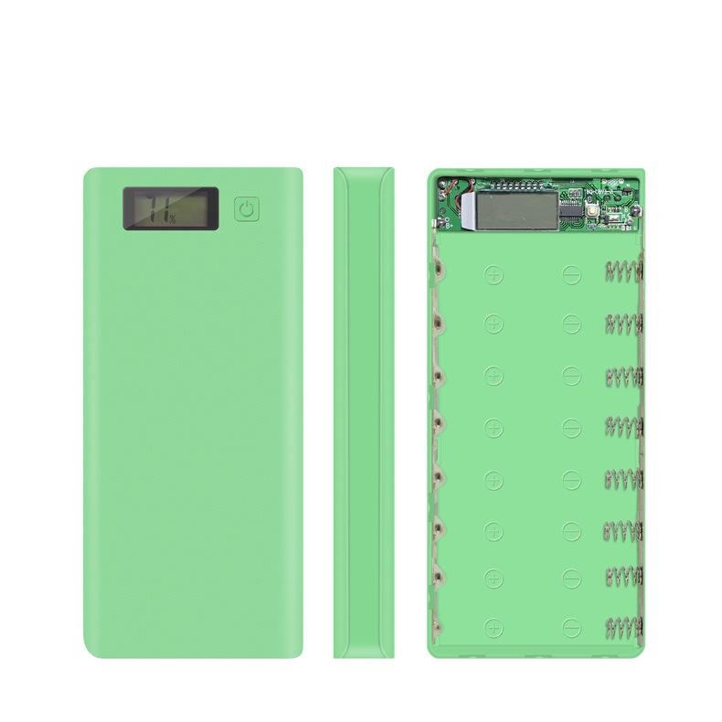 8-Cell Weld-Free Power Bank Kit with Dual Input and LCD Display