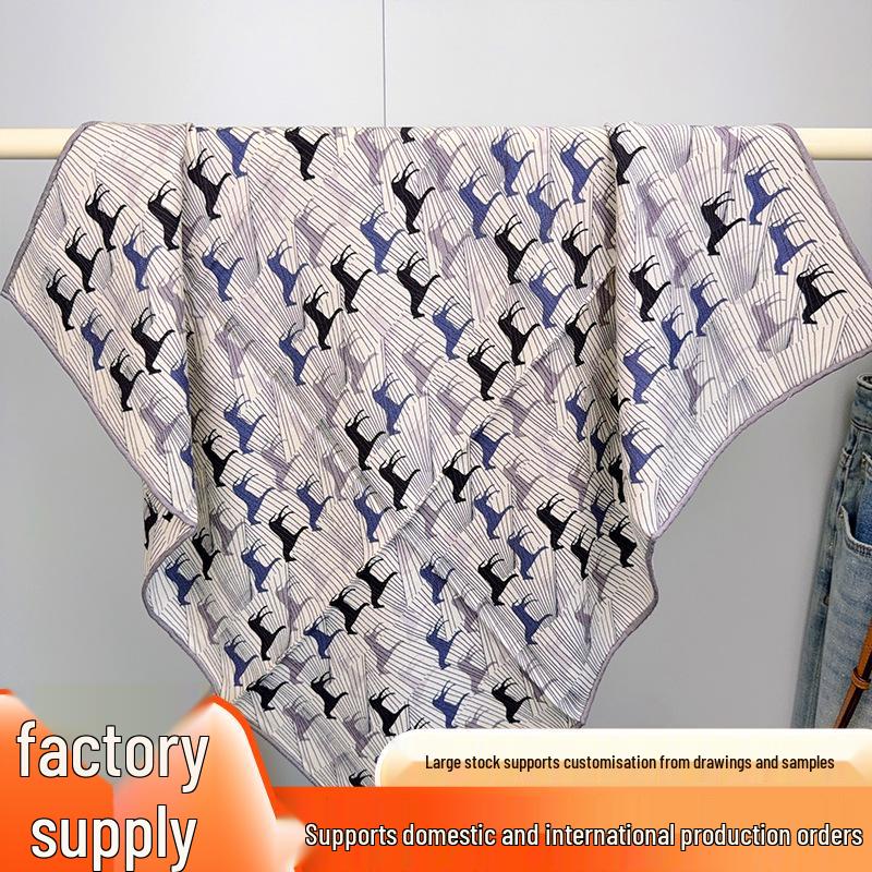 Fashionable Mulberry Silk Scarf - 70x70CM Square Autumn/Winter Head or Neck Scarf