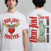 Νέο T-Shirt με Γραφικό Bon Jovi Forever 2026 Tour New Jersey, Unisex Καλοκαιρινό Casual Δημοφιλές T-Shirt Στυλ Y2K