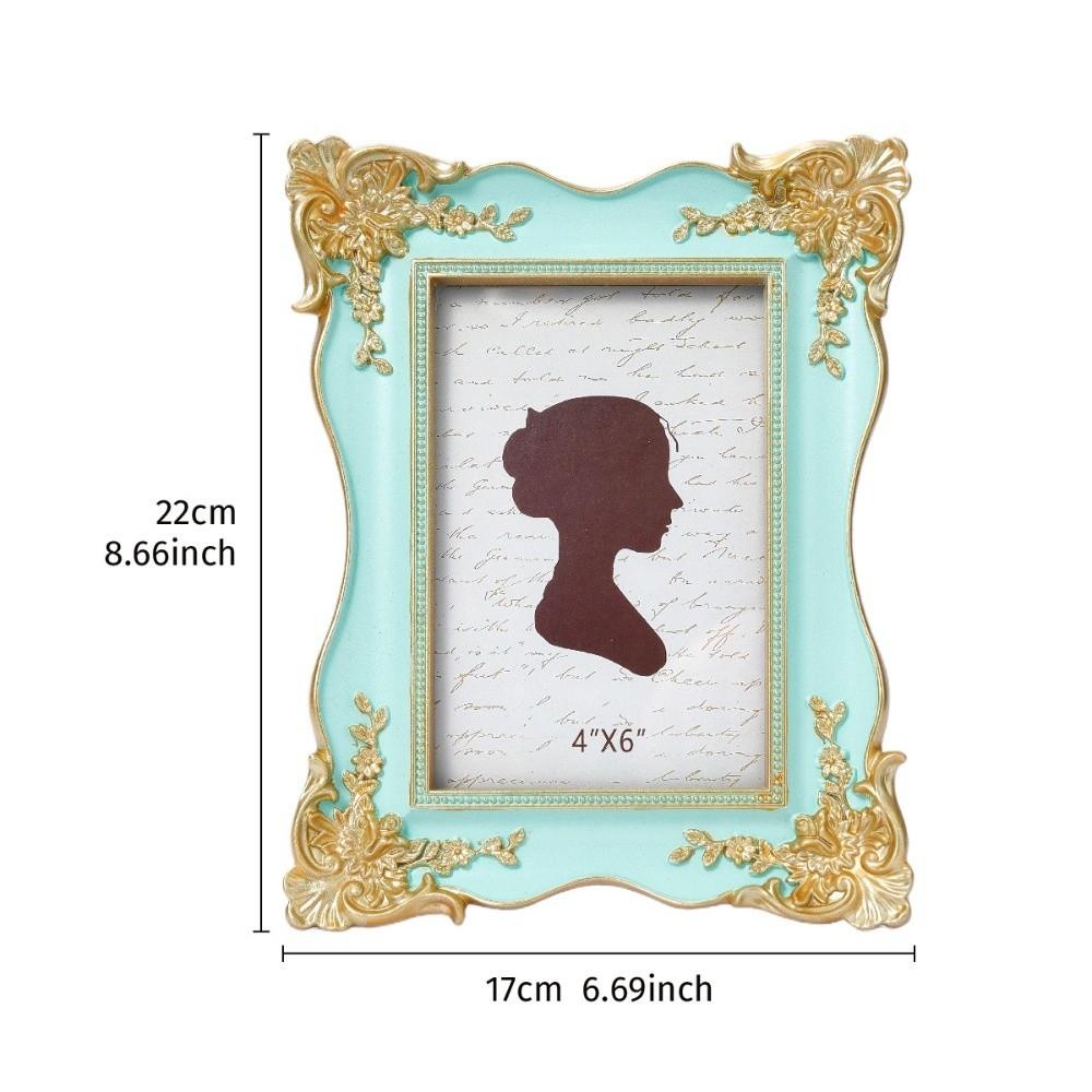 Vintage Resin Photo Frame 4x6 Inch Horizontal Vertical Display Photo Frame Handmade Luxury Embossment Picture Frame Home Decor