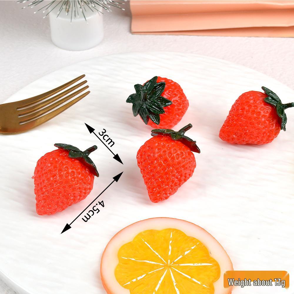 Simulation Mini Fruit Keychain: High-Quality PVC Fake Strawberries and Cherries