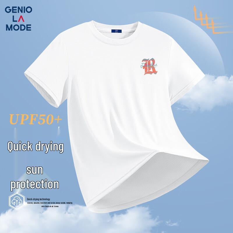 GENIOLAMODE Men s Ice Silk Mesh Quick-Dry T-Shirt M