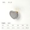 1PC Heart-shaped Leather Drawer Handle Cabinet Door Brass Handle Kitchen Cabinet Black Blue Pink Gray