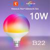 Tuya Smart Bluetooth LED Bulb 220V 10W12W E27B22 Base LED Light RGB Smart Life APP Remote Control Gateway Accessible