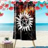 Pentagram Supernatural Print Beach Towel, Large Soft Quick Dry Towel for Beach Camping Swimming