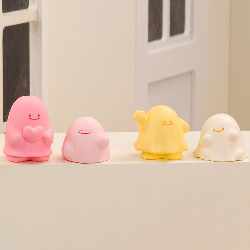 Cute Cartoon Mini Halloween Colorful Ghost Miniature Figurines Desktop Car Micro Landscape Home Ornaments Decoration Accessories