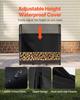 Firewood Rack with Waterproof Cover, 1.22m Outdoor Firewood Holder, 1/4 Cord Storage Metal Log Holder, 400lb Max Weight Capacity, Top Covered,