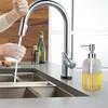 400 ml Vertikal gestreifte Handdesinfektionsmittelflasche Nachfüllbar Leere Glasflaschen für flüssiges Handdesinfektionsmittel, Shampoo, Duschgel mit Pumpe