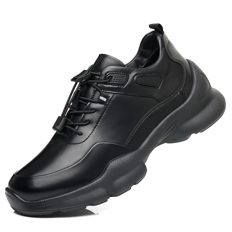 Men's Autumn Winter Waterproof Leather Casual Driving Shoes Comfortable Business Sneakers Fashion Non-Slip Office Leisure Shoes