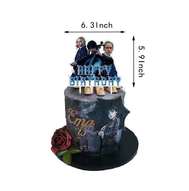 1 x Happy Birthday Banner Mit Kuchen Dekoration Cupcake Toppers Latex Ballons