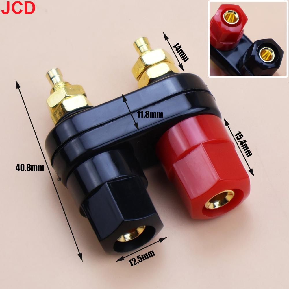 

JCD 1PCS Banana plugs Couple Terminals Red Black Connector Amplifier Terminal Binding Post Banana Speaker Plug Jack