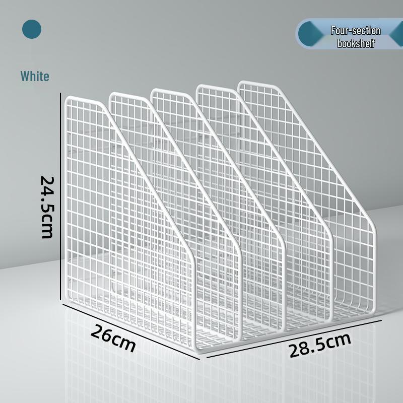 Large Metal Desk Organizer: File Shelf & Storage Box for Office Archives