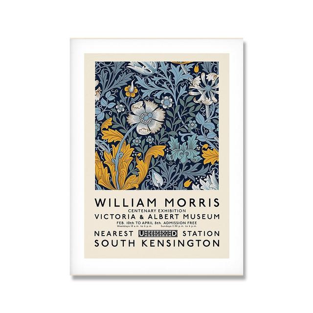 William Morris Leinwanddruck Victoria and Albert Museum Ausstellungsplakat London Underground Jugendstilgemälde Wanddekoration