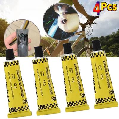 Pegamento reparador de neumáticos de 12 g, portátil, para scooters, reparación de pinchazos en cámaras de aire, neumáticos resistentes para coches, motocicletas, bicicletas y otros vehículos.
