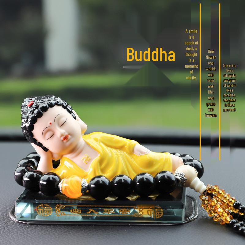 Maitreya Buddha Car Ornament: Creative Center Console Decoration for Safety and Style.