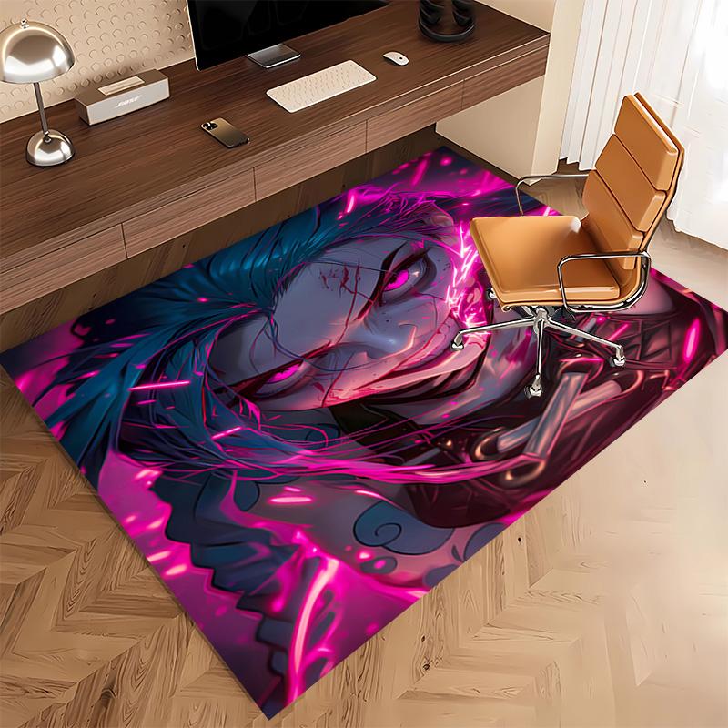 League of Legends Jinx Print Area Rug - Soft,Washable Non-Slip Indoor Mat,Living Room,Home Office Decorative Rug