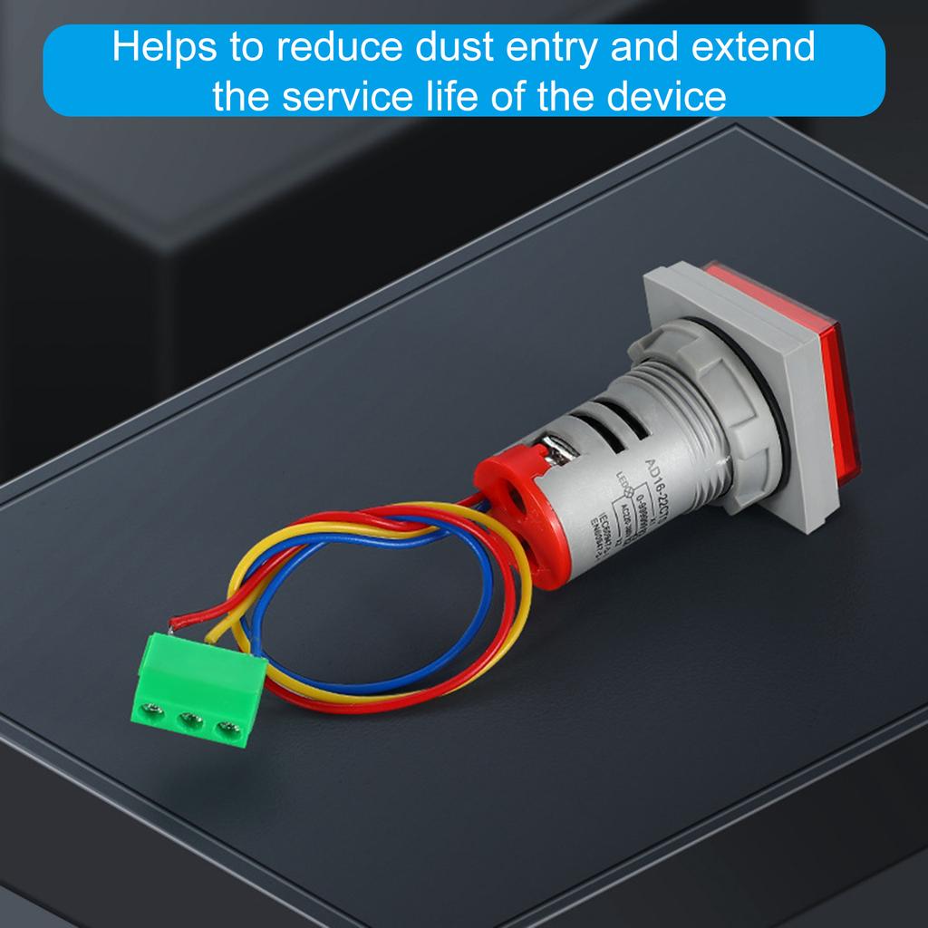Digitaler Zähler mit 22mm Lochmontage, quadratischer Zähler, 6-stellig 0-999999, AC220V, Zähler mit Belüftungsloch