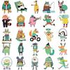 Funny Animal Clipart Stickers Set - 50 Sheets for DIY Phone Cases & Laptops