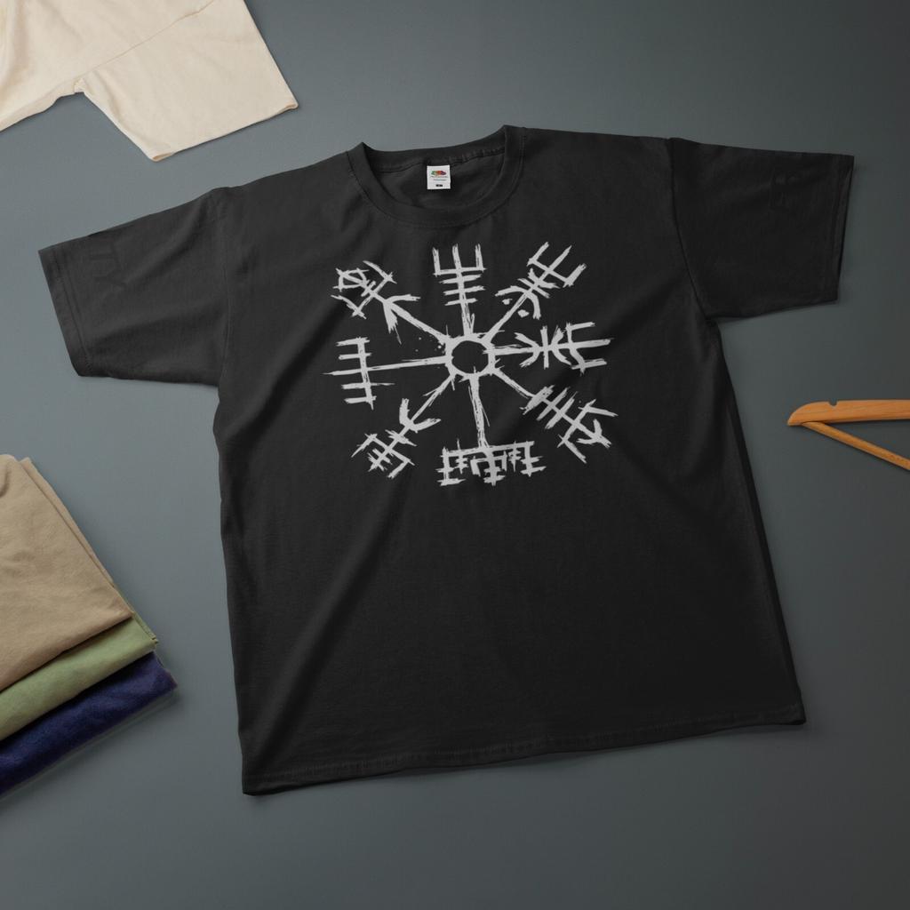 Viking Compass Nordic Rune T-Shirt Various Sizes Colours Funny Tee