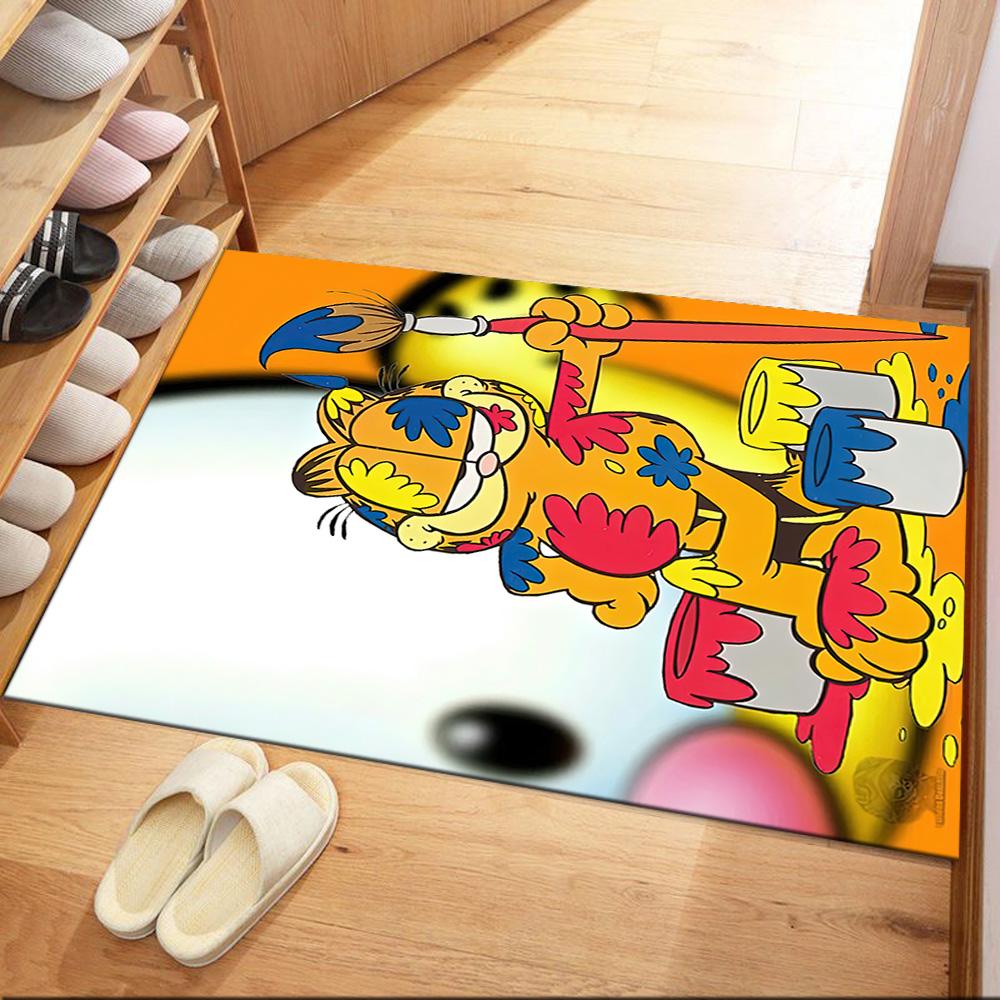 Garfield On Stage Square rugs are a great choice for living rooms, bedrooms, home décor, and as gifts