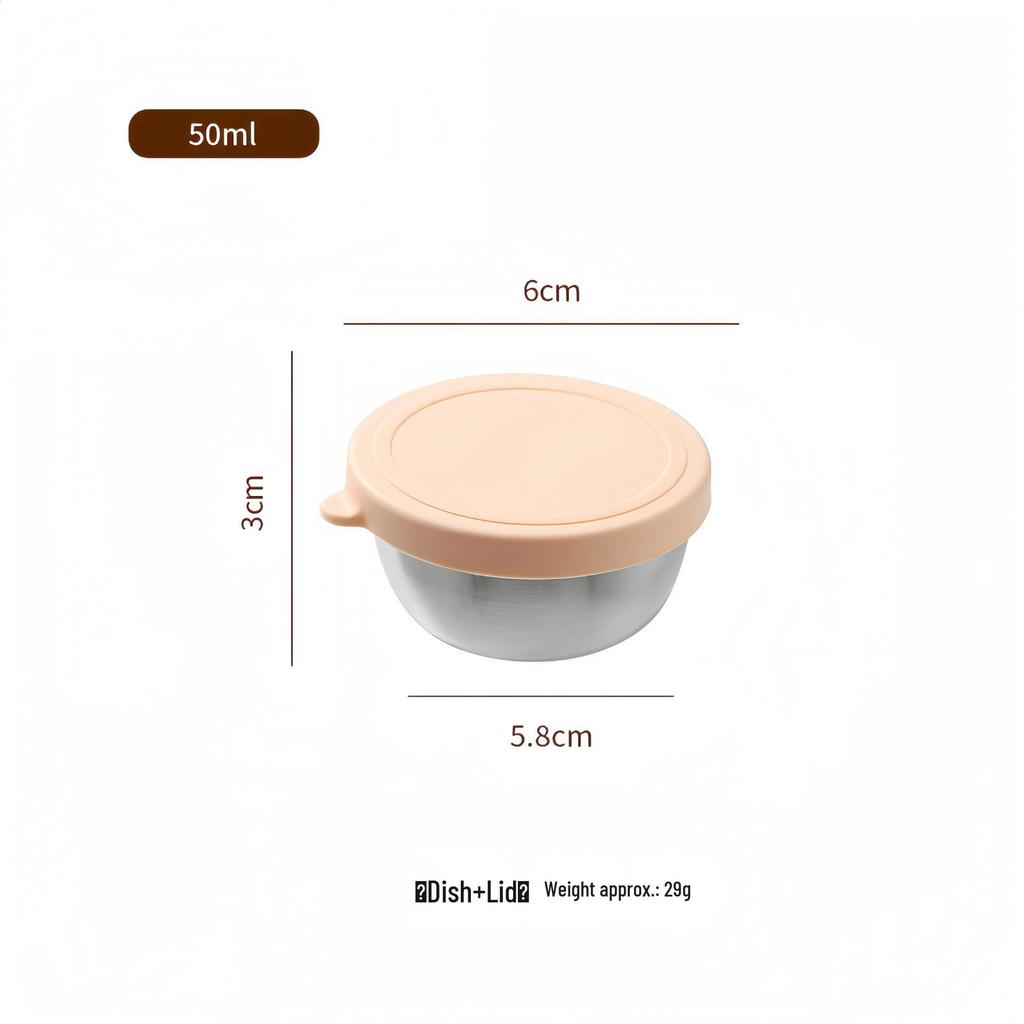 Portable Stainless Steel Sauce Cup with Leak-Proof Silicone Lid - Ideal for Outdoor Salads