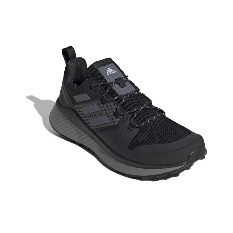 adidas Terrex Folgian Hiker Pantofi de alergare cu șireturi, rezistenți la alunecare, durabili, ușori, cu talpă joasă, Bărbați Adidași Negru Gri EF0404