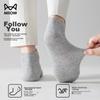 MIIOW 6 Pairs of 100% Pure Cotton Men's Socks, Summer Thin Style, 10A Deodorant Wear-Resistant Boat Socks for Men, Black Short Socks for Me
