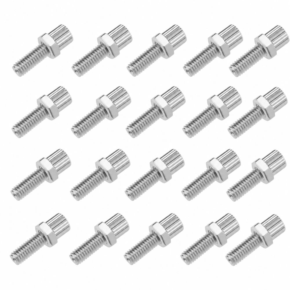 20pcs M6 Thread M6 Brake Cable Adjuster Silver Bike Barrel Adjuster Bolt  Cable System Setup