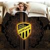 Al-Ittihad Club Logo Aufdruck Flanelldecke Hohe Qualität Warm Bequem Decke für Alle Jahreszeiten Perfekt für Geschenke Heimdekoration
