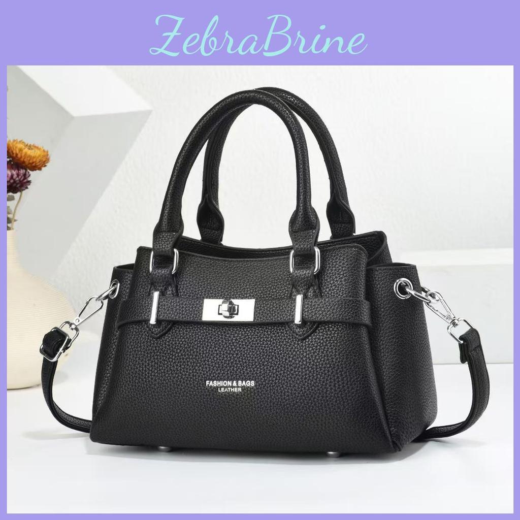Pu Material Handbag For Casual Travel With Zipper Closure And Inner Pocket