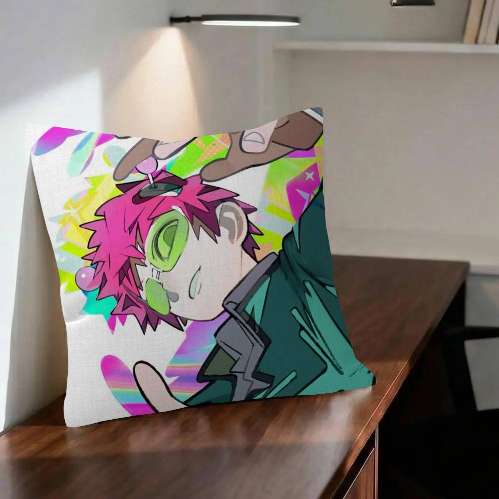 Saiki K Disasterus Life Saiki Kusuo Japanese Anime Pillow Cover Design cushion Cover decor Holiday Decorati