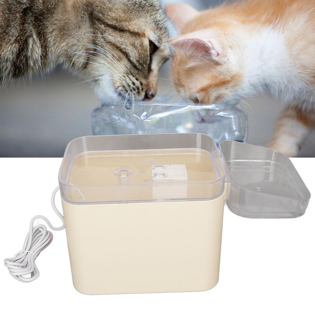 Cat Water Fountain Smart Quiet Automatic Cycle Filtration 2 in 1 Pet Water Dispenser with Bowl for Cats Pets Dogs