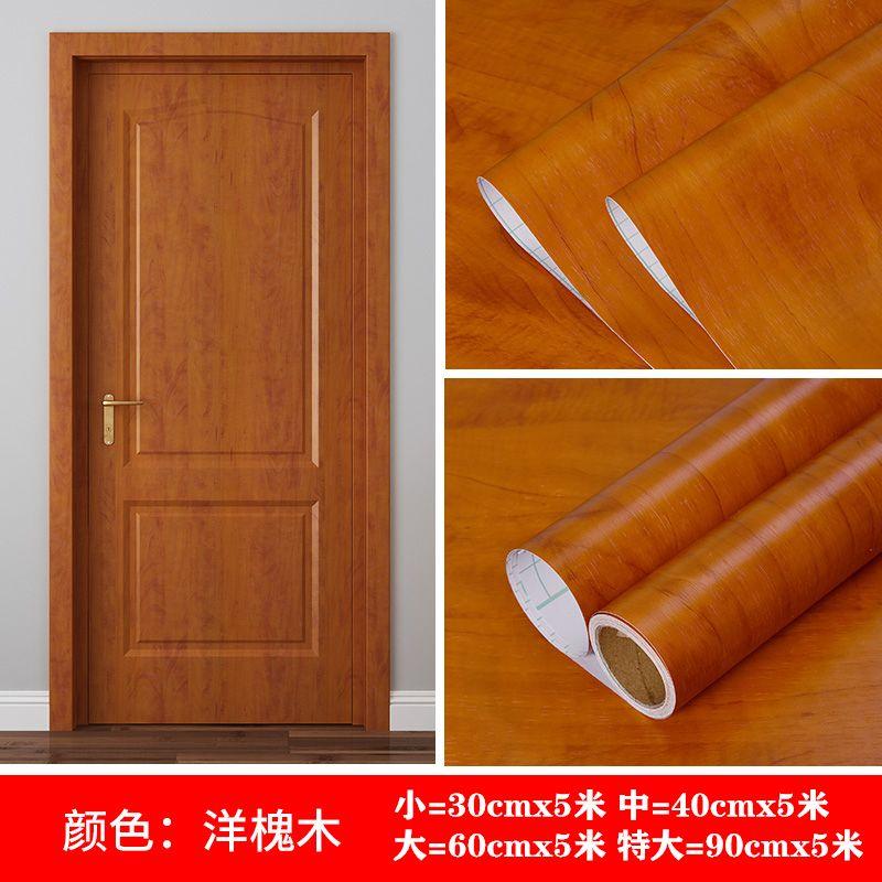 Selbstklebende Holzmaserung Tapete Tür Möbel Kleiderschrank Schrank Renovierungsaufkleber Wasserdicht Heimdekor Abziehen und Aufkleben PVC
