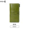 Women's Wallet Oil Wax Leather Double Zipper Long Wallet New Retro Clutch Bag