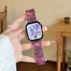 Marble Shell Pattern Resin Watch Band Butterfly Buckle Strap Compatible with Apple Watch Series 1–11 / SE / Ultra Fits 38–49mm